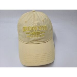 MeadowWood Golf Course Strapback Adjustable Hat Cap Cotton Dad Men Women Yellow